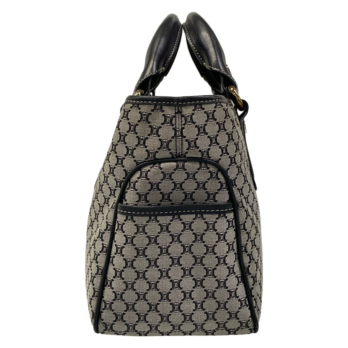 Celine Tote Boogie Gray Black Leather — view 2