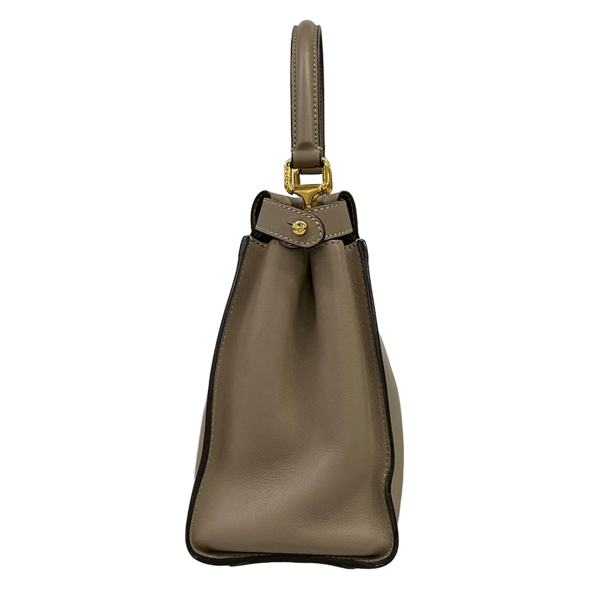 Fendi Handbag Peekaboo Iconic Gray Beige Leather — view 2