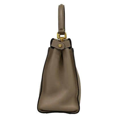 Fendi Handbag Peekaboo Iconic Gray Beige Leather — view 2