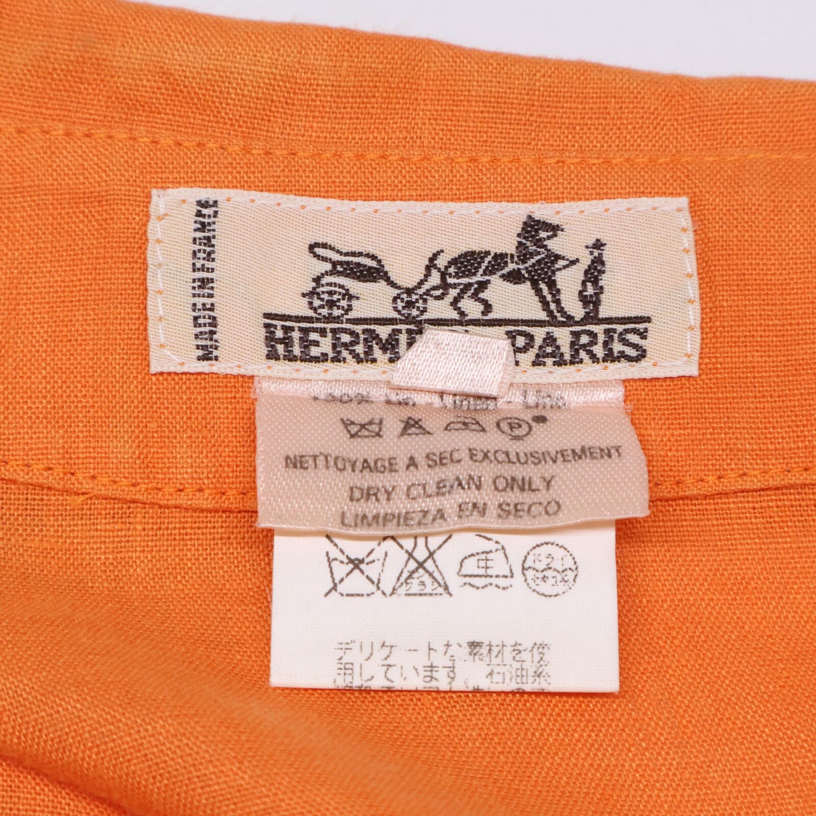Hermes Linen 100 Short Sleeve Shirt 38 — view 4