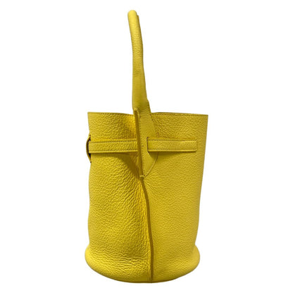 Celine Handbag Big Bag Bucket Nano Yellow Leather — view 4