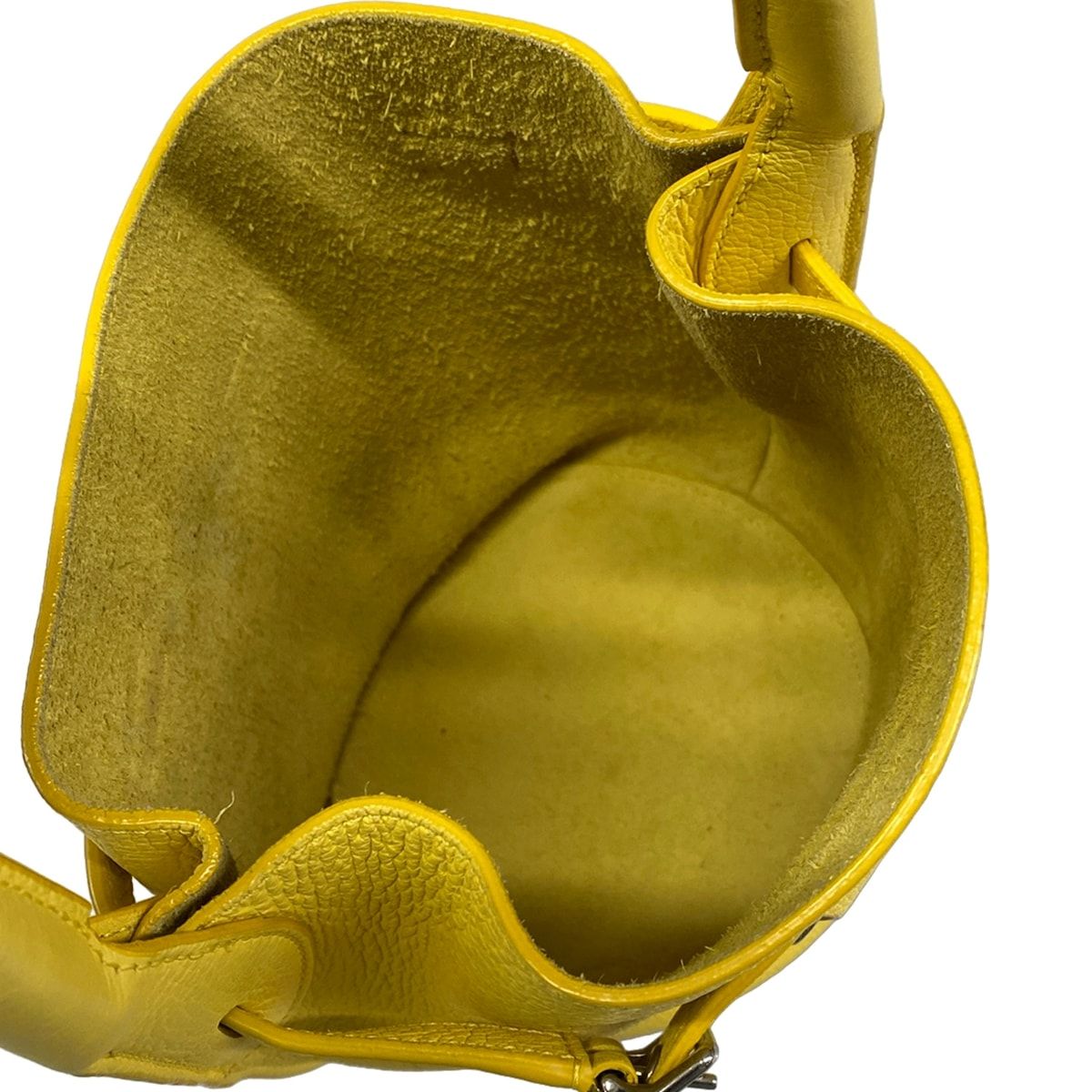 Celine Handbag Big Bag Bucket Nano Yellow Leather — view 7