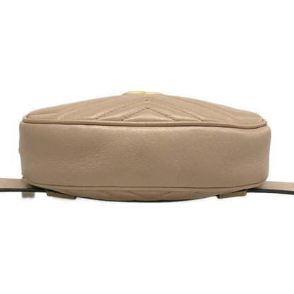 Gucci Waist Pouch GG Marmont Quilted Leather Belt Bag Pink Beige — view 5