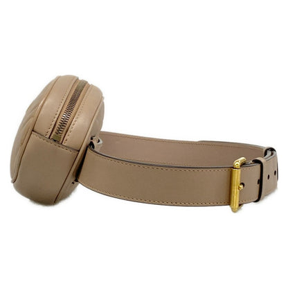 Gucci Waist Pouch GG Marmont Quilted Leather Belt Bag Pink Beige — view 4