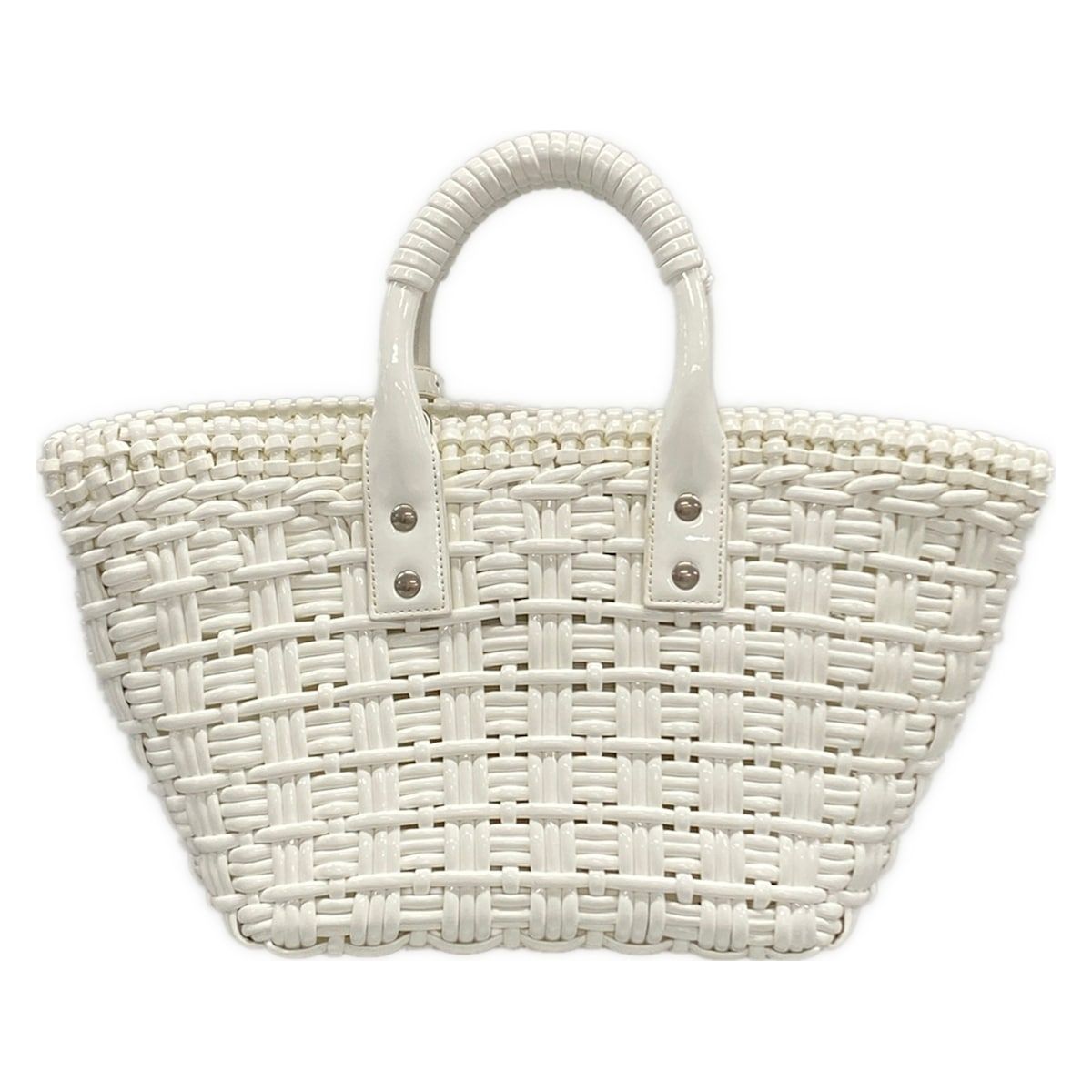 Balenciaga Tote Bistro XS Basket White Cotton — view 3