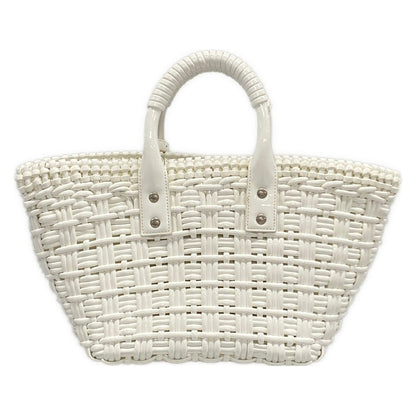 Balenciaga Tote Bistro XS Basket White Cotton — view 3