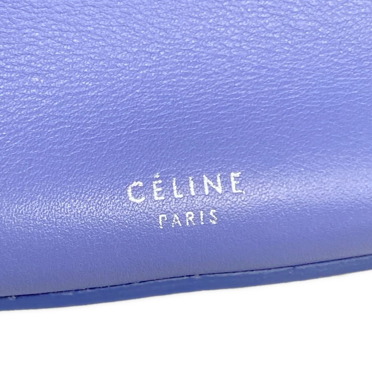 Celine Shoulder Bag Big Bucket with Long Strap Blue Leather — view 9