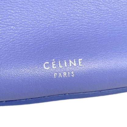 Celine Shoulder Bag Big Bucket with Long Strap Blue Leather — view 9