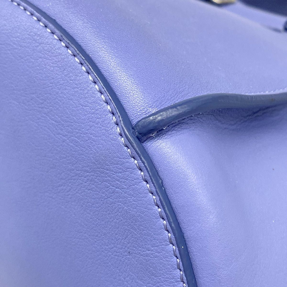 Celine Shoulder Bag Big Bucket with Long Strap Blue Leather — view 6