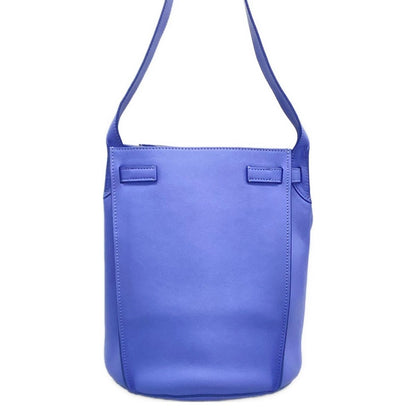 Celine Shoulder Bag Big Bucket with Long Strap Blue Leather — view 3