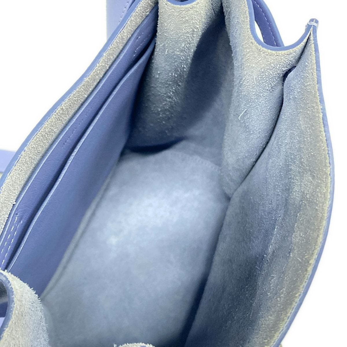 Celine Shoulder Bag Big Bucket with Long Strap Blue Leather — view 7