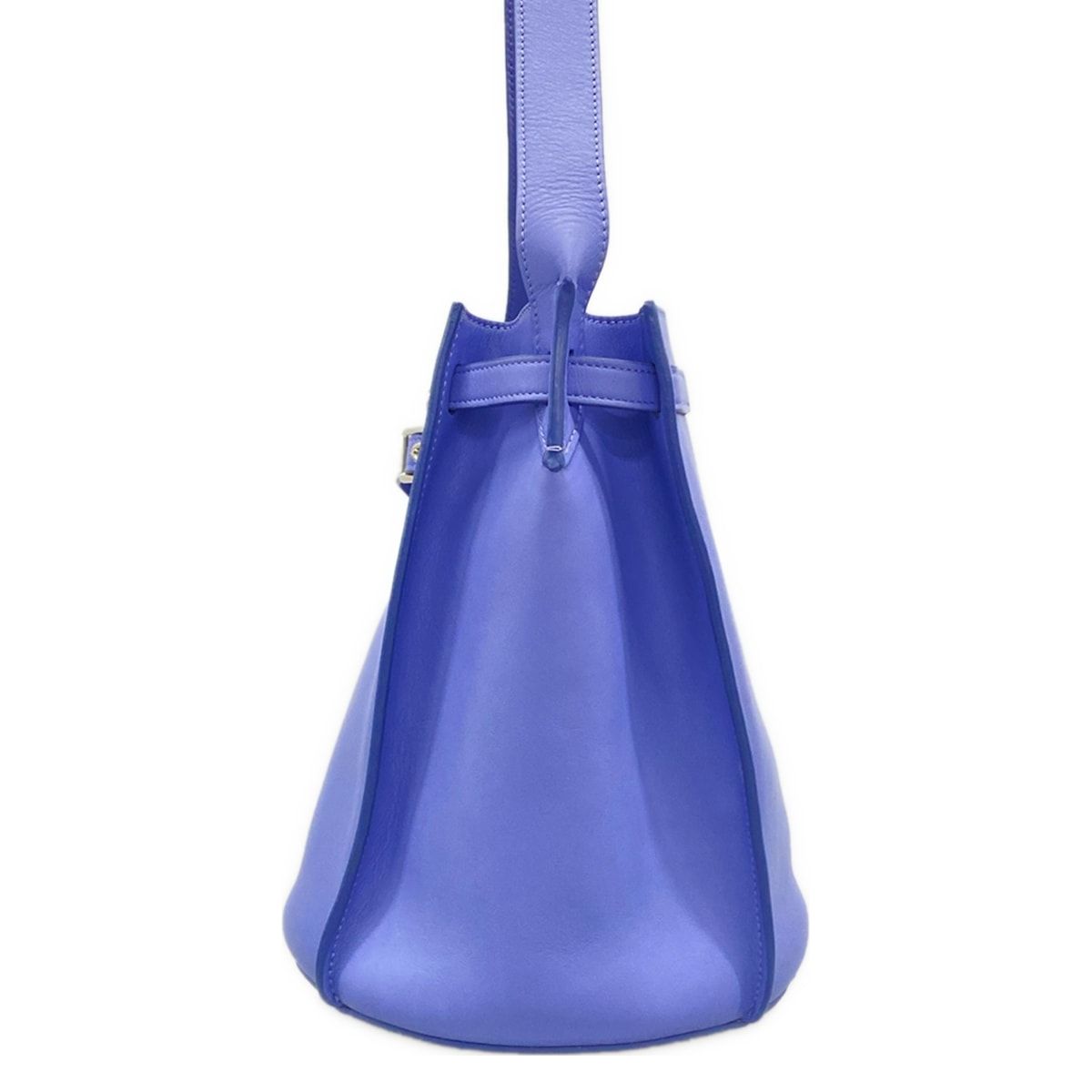 Celine Shoulder Bag Big Bucket with Long Strap Blue Leather — view 4