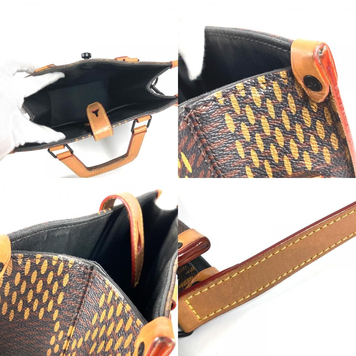 Louis Vuitton Tote Mini Damier Canvas Brown — view 7