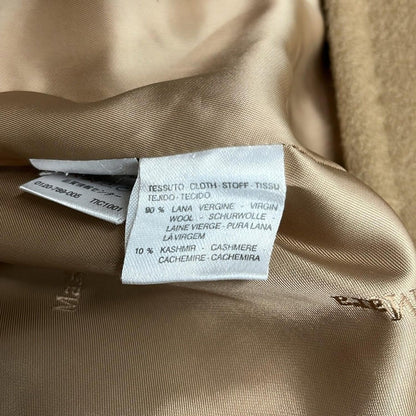 Max Mara Coat 38 S Light Brown Long Sleeve Cashmere Blend Double Long Length — view 4
