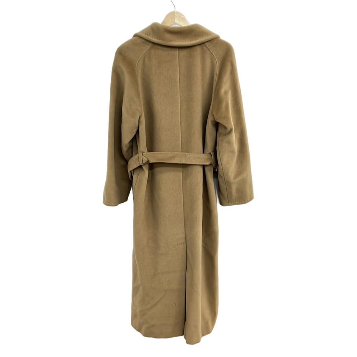 Max Mara Coat 38 S Light Brown Long Sleeve Cashmere Blend Double Long Length — view 2