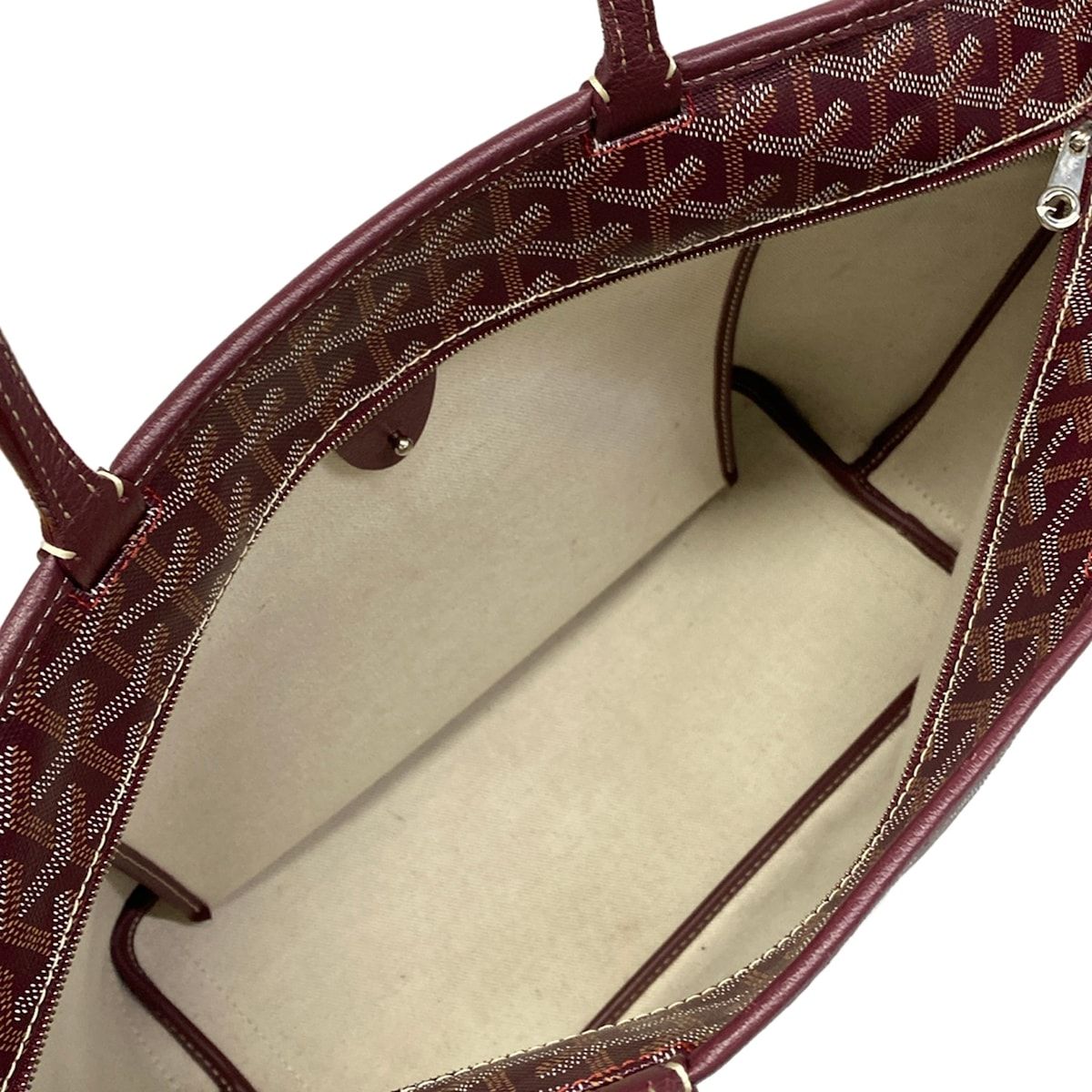 Goyard Handbag Artois PM Burgundy Leather — view 7