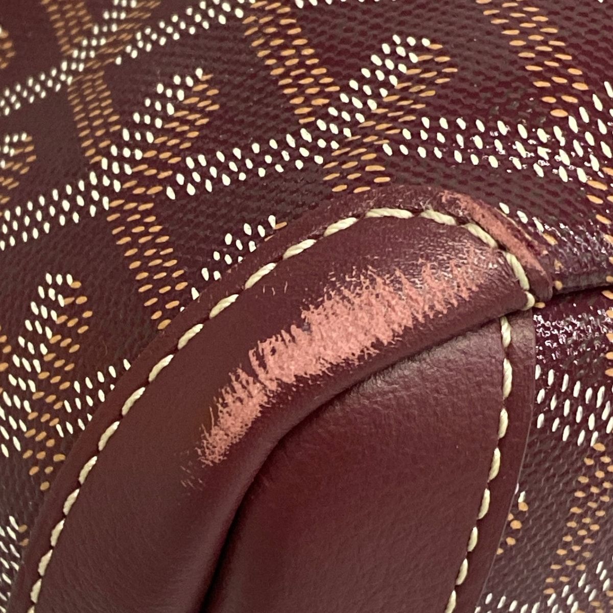 Goyard Handbag Artois PM Burgundy Leather — view 6