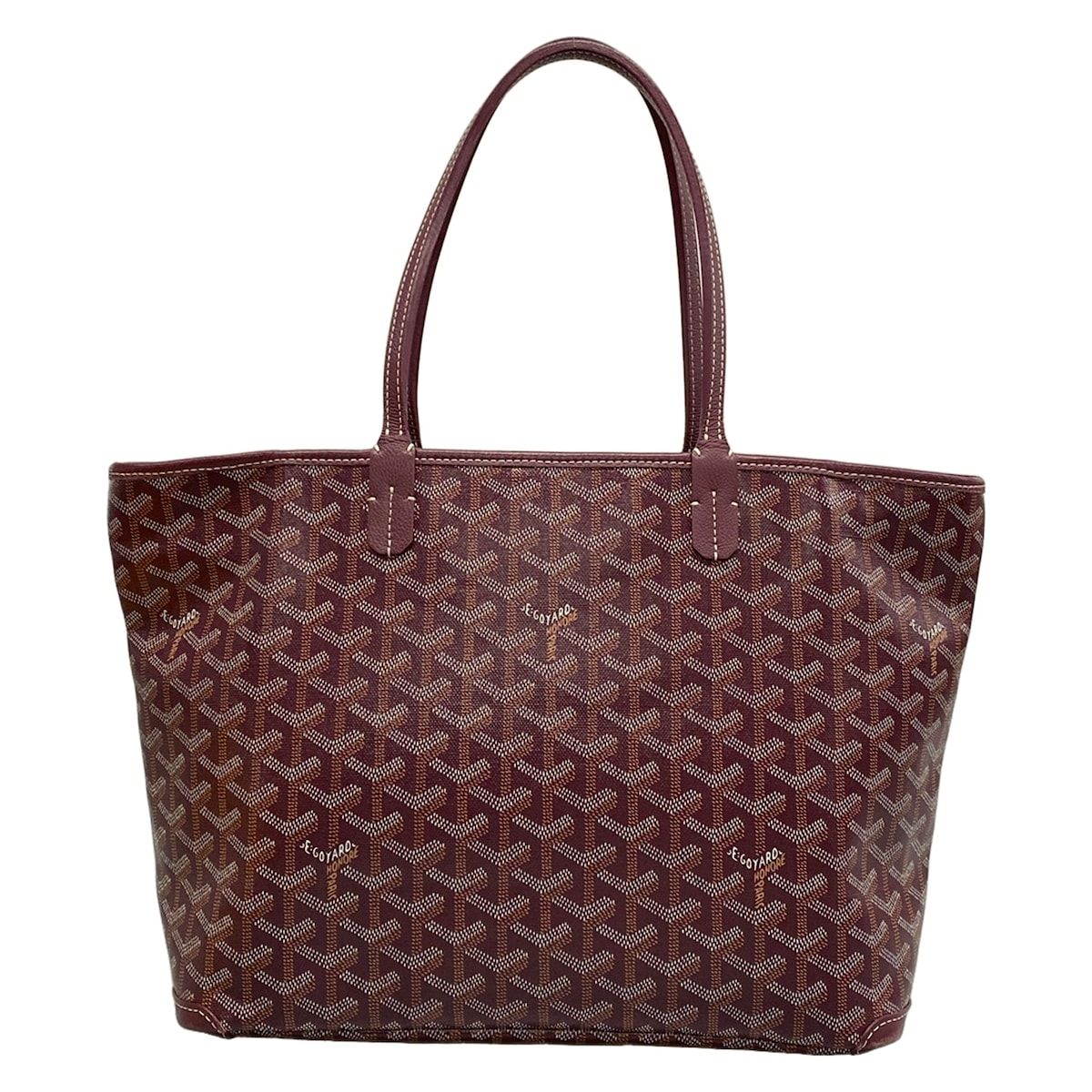 Goyard Handbag Artois PM Burgundy Leather — view 3