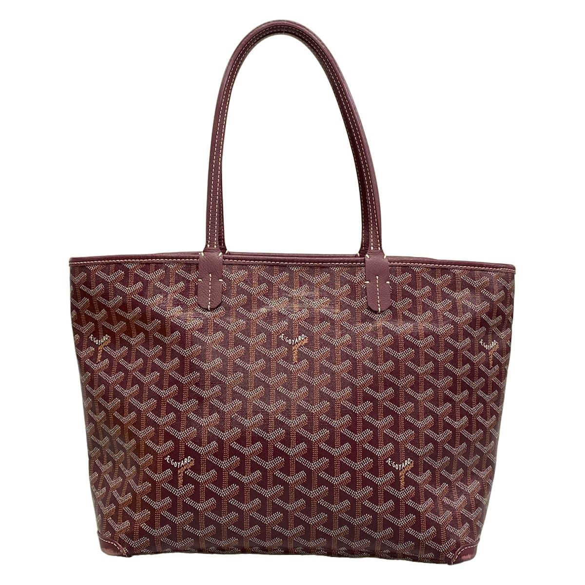 Goyard Handbag Artois PM Burgundy Leather