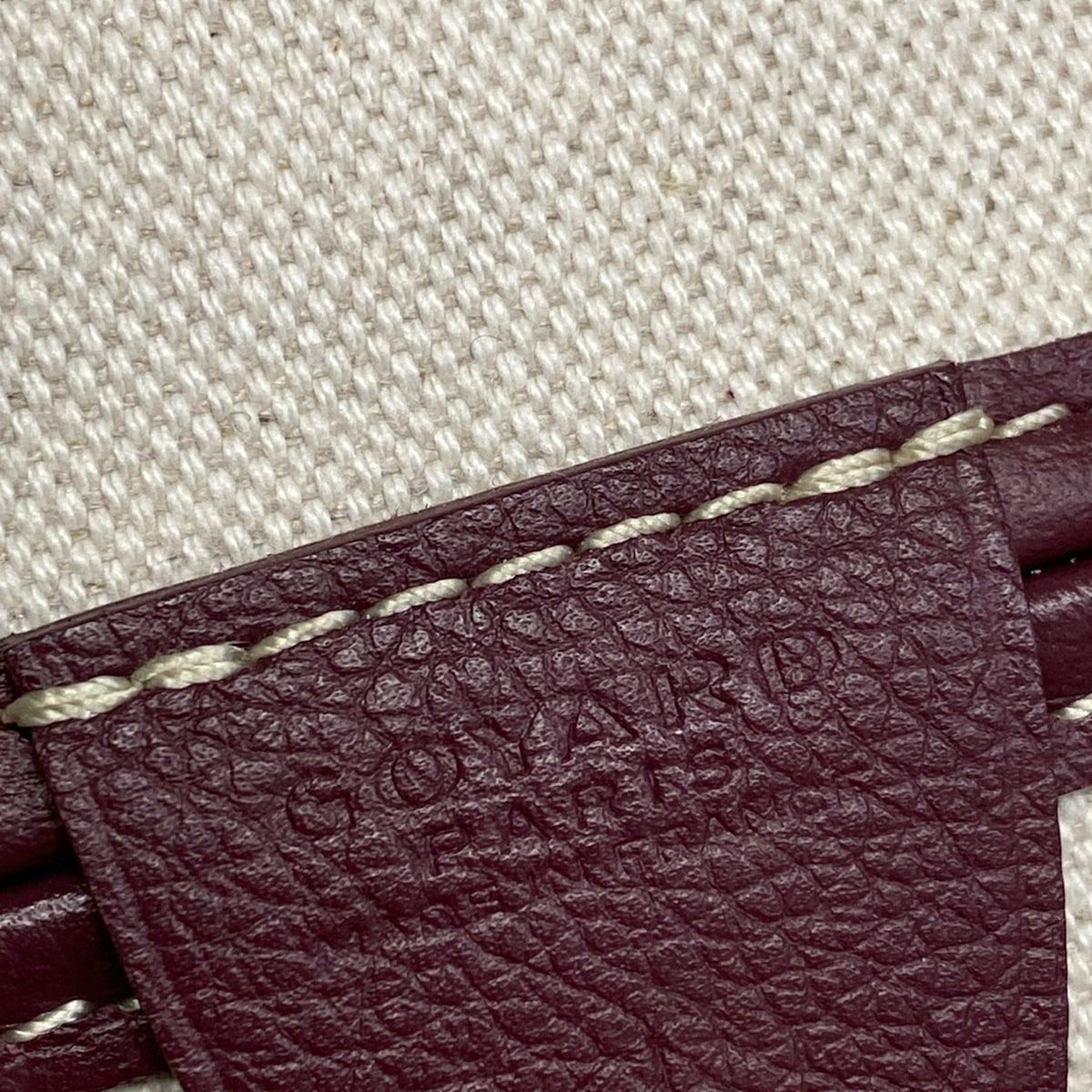 Goyard Handbag Artois PM Burgundy Leather — view 9