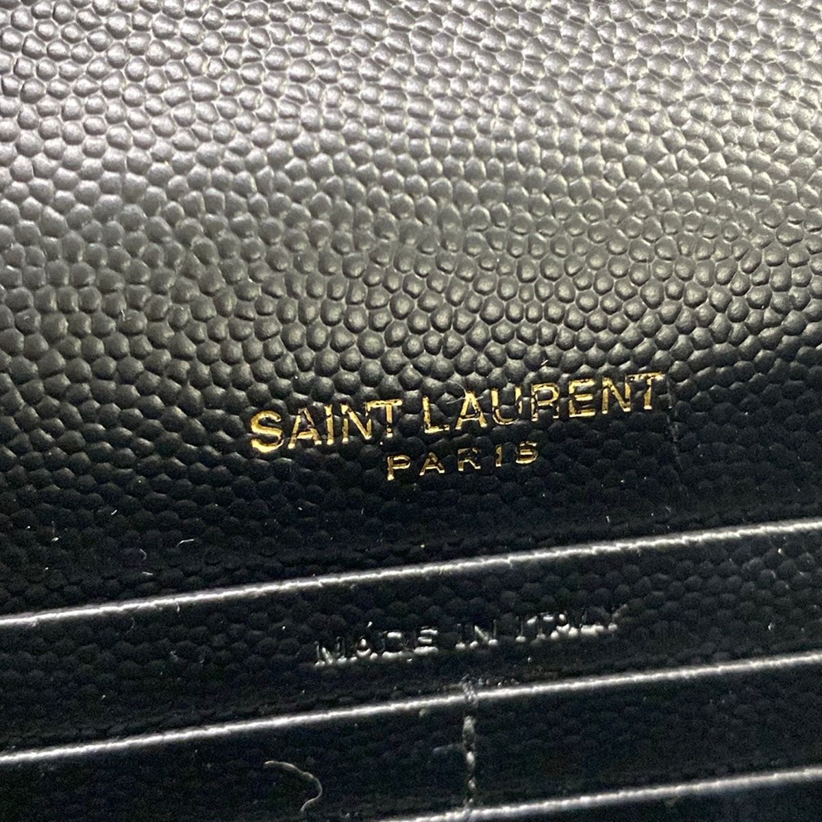 Saint Laurent Paris Wallet Monogram Envelope Black Chain Strap Removable Leather — view 6