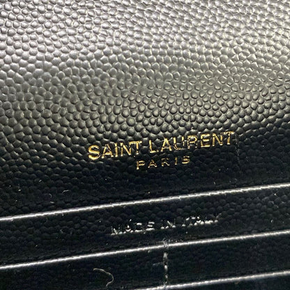 Saint Laurent Paris Wallet Monogram Envelope Black Chain Strap Removable Leather — view 6