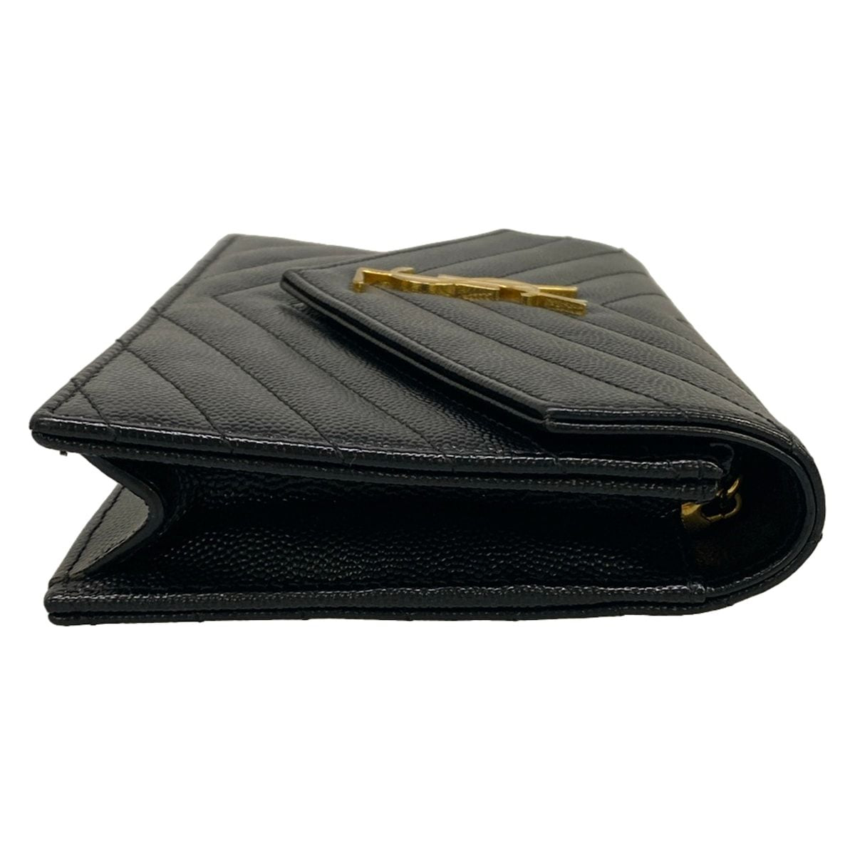 Saint Laurent Paris Wallet Monogram Envelope Black Chain Strap Removable Leather — view 9
