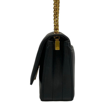 Saint Laurent Paris Shoulder Bag Vicky Small Black Chain Leather — view 4
