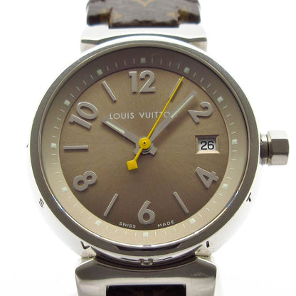 Louis Vuitton Watch Tambour Leather Beige