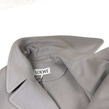 Loewe Coat 32 XS Pebble Pea Light Gray Long Sleeve Double Wool — view 9