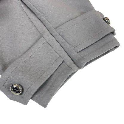 Loewe Coat 32 XS Pebble Pea Light Gray Long Sleeve Double Wool — view 7