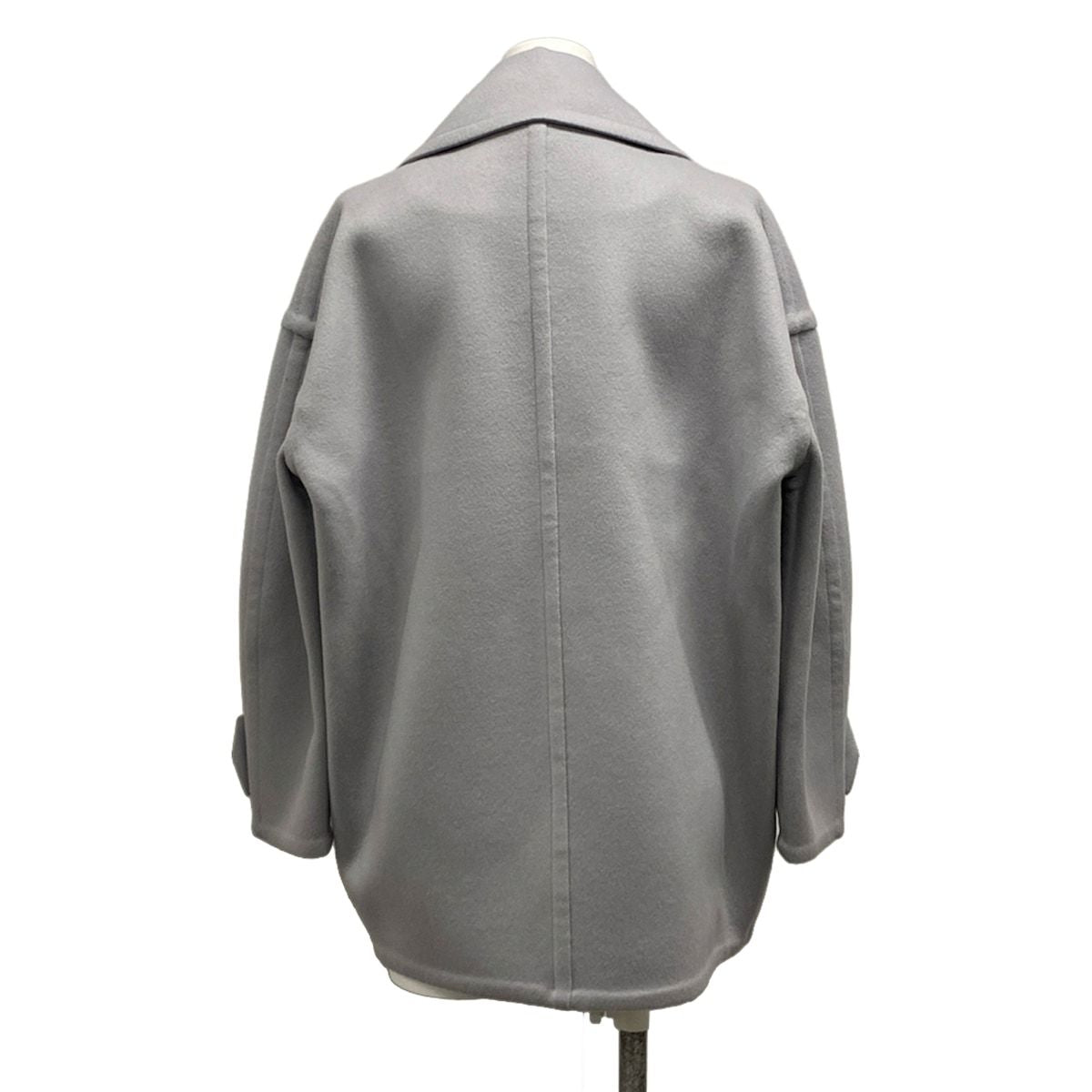 Loewe Coat 32 XS Pebble Pea Light Gray Long Sleeve Double Wool — view 2