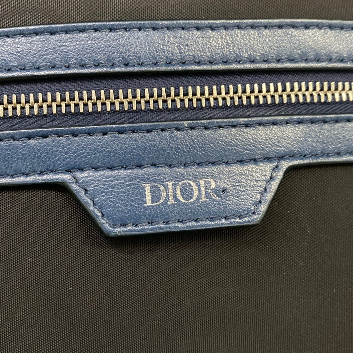 Dior Shoulder Bag World Tour Blue Leather — view 8