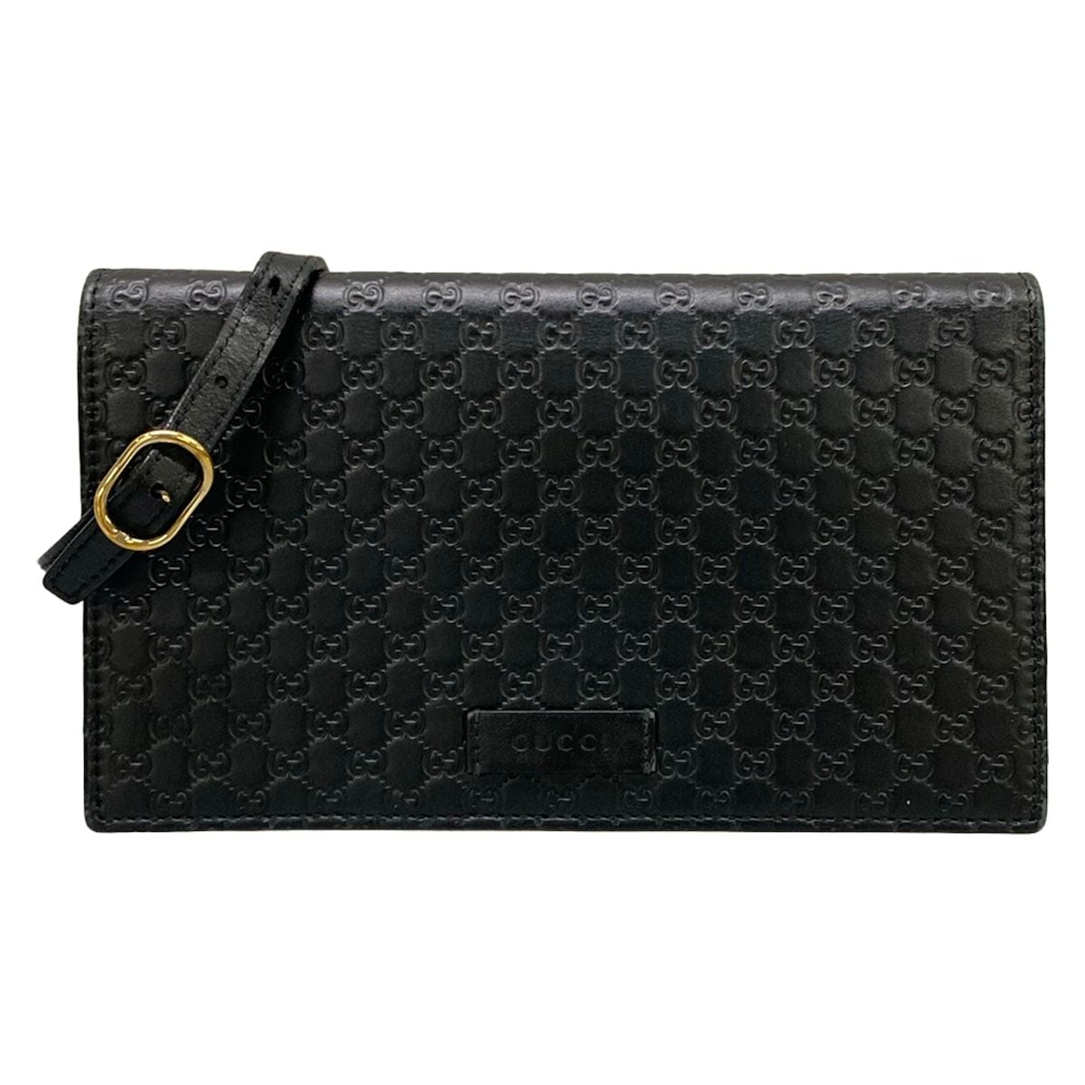 Gucci Wallet Micro Guccissima Black Leather