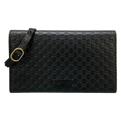 Gucci Wallet Micro Guccissima Black Leather