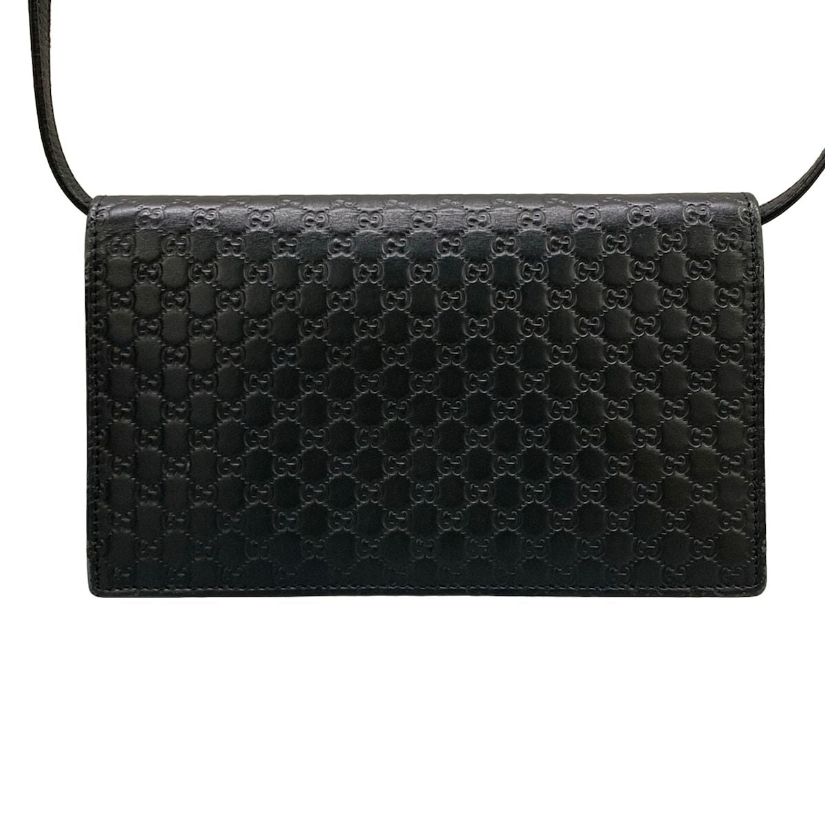 Gucci Wallet Micro Guccissima Black Leather — view 2