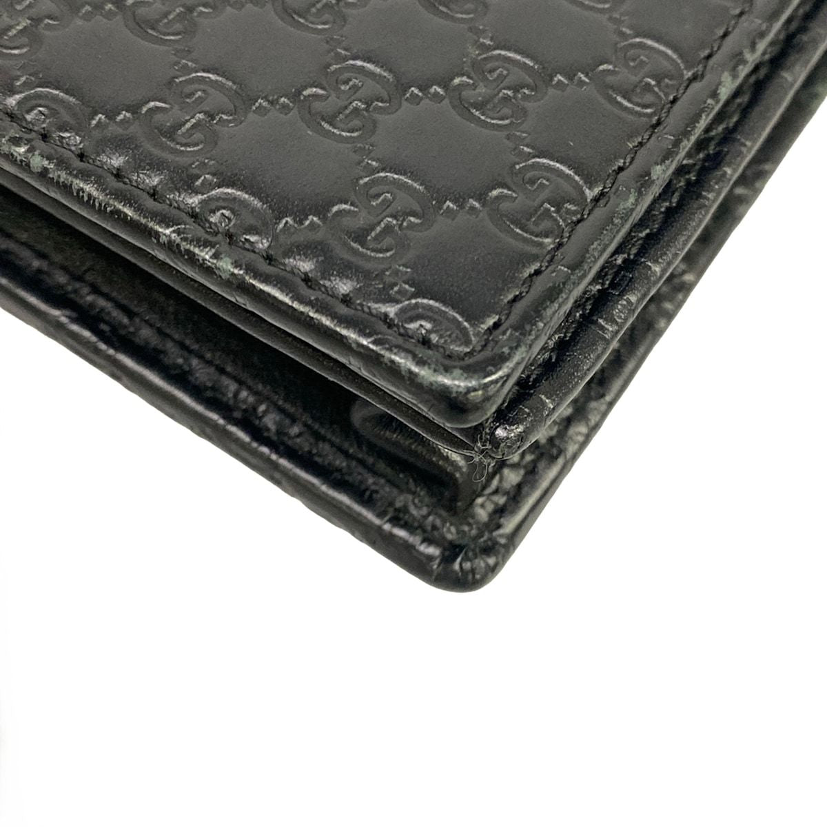 Gucci Wallet Micro Guccissima Black Leather — view 7