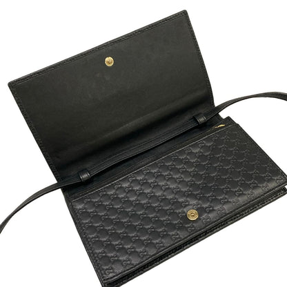 Gucci Wallet Micro Guccissima Black Leather — view 3