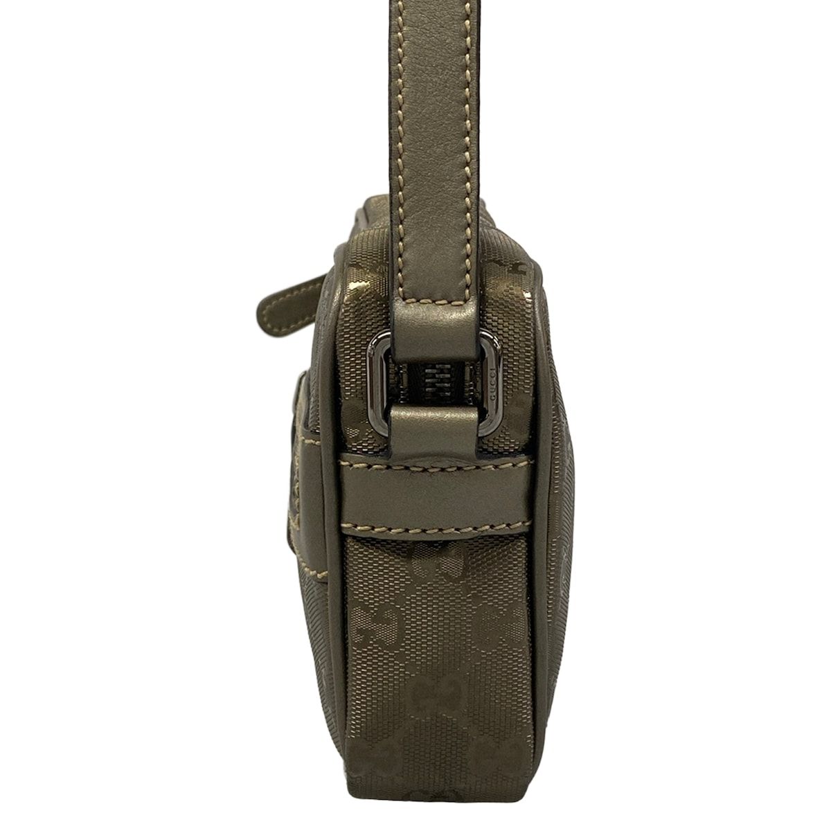 Gucci Shoulder Bag Imprime Khaki Leather — view 4