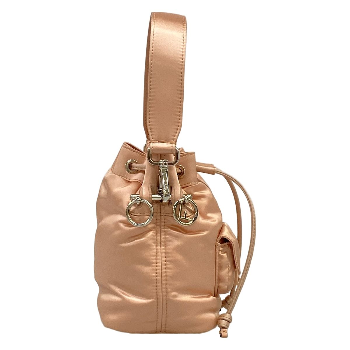 Fendi Handbag Mini Mon Tresor Pink Beige Drawstring — view 2