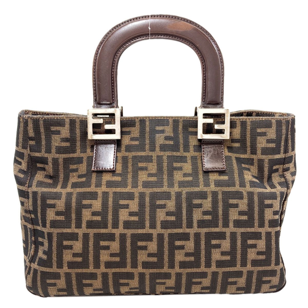 Fendi Zucca Pattern Handbag Canvas
