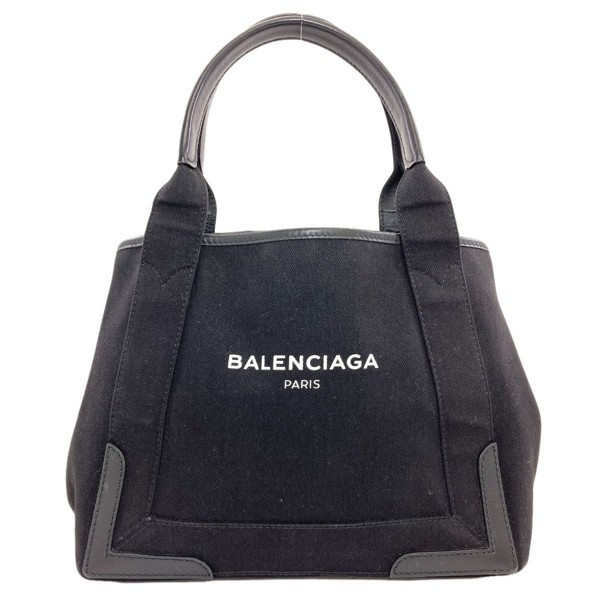 Balenciaga Navy Cabas S Handbag Canvas