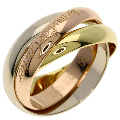 Cartier Trinity 50 Ring 18k Yellow Gold 18k White Pink — view 2