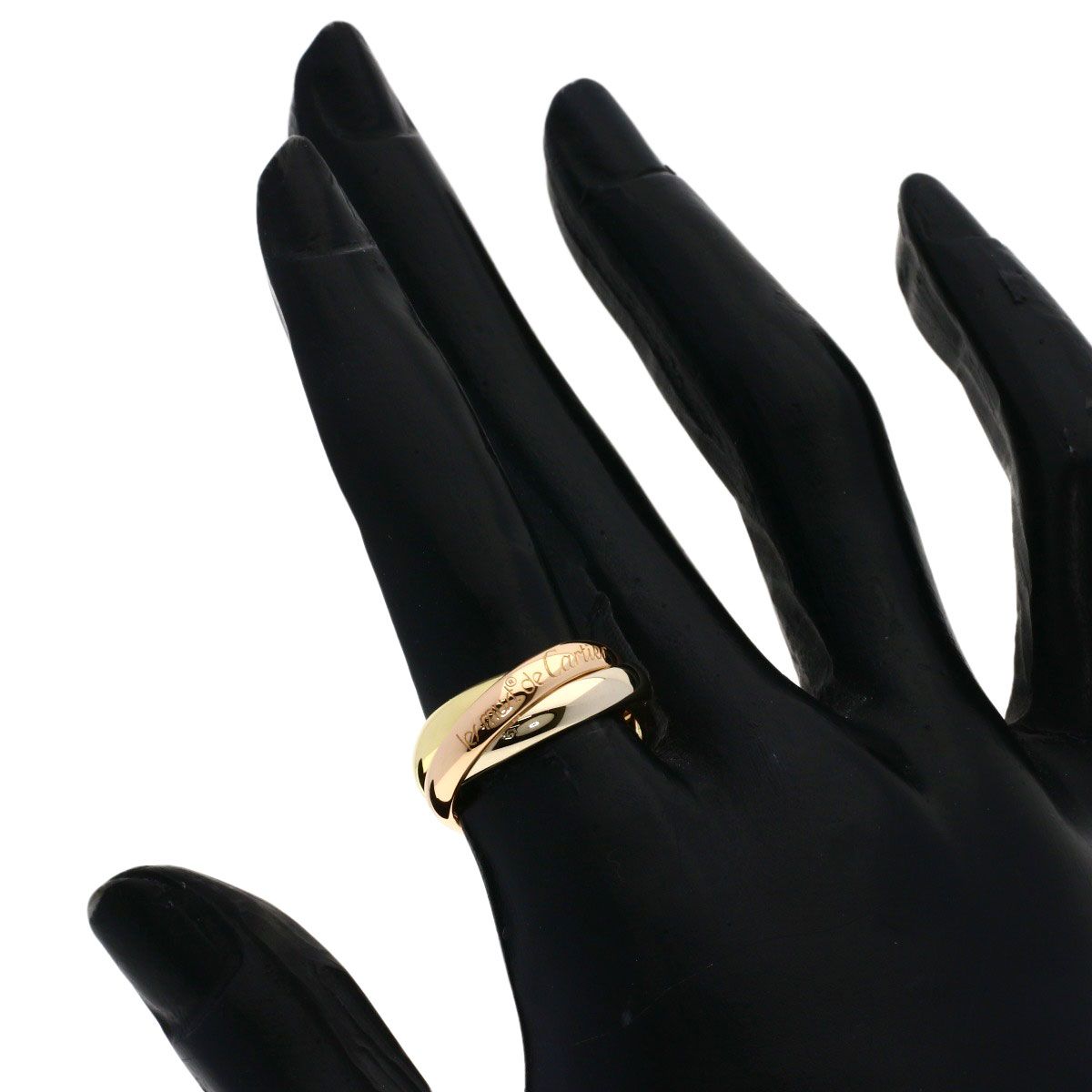 Cartier Trinity 50 Ring 18k Yellow Gold 18k White Pink