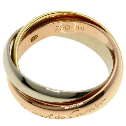Cartier Trinity 50 Ring 18k Yellow Gold 18k White Pink