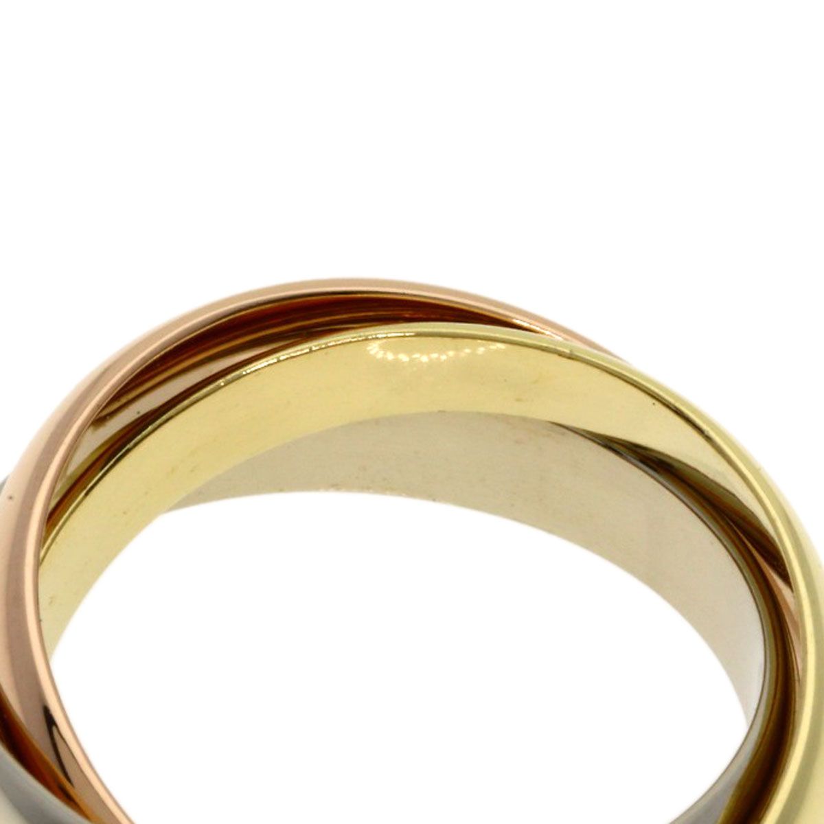 Cartier Trinity 50 Ring 18k Yellow Gold 18k White Pink
