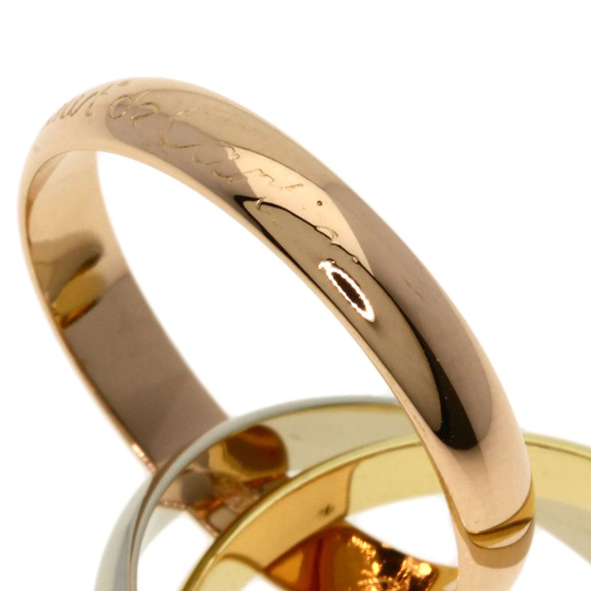 Cartier Trinity 54 Ring 18k Yellow Gold 18k White Pink — view 5