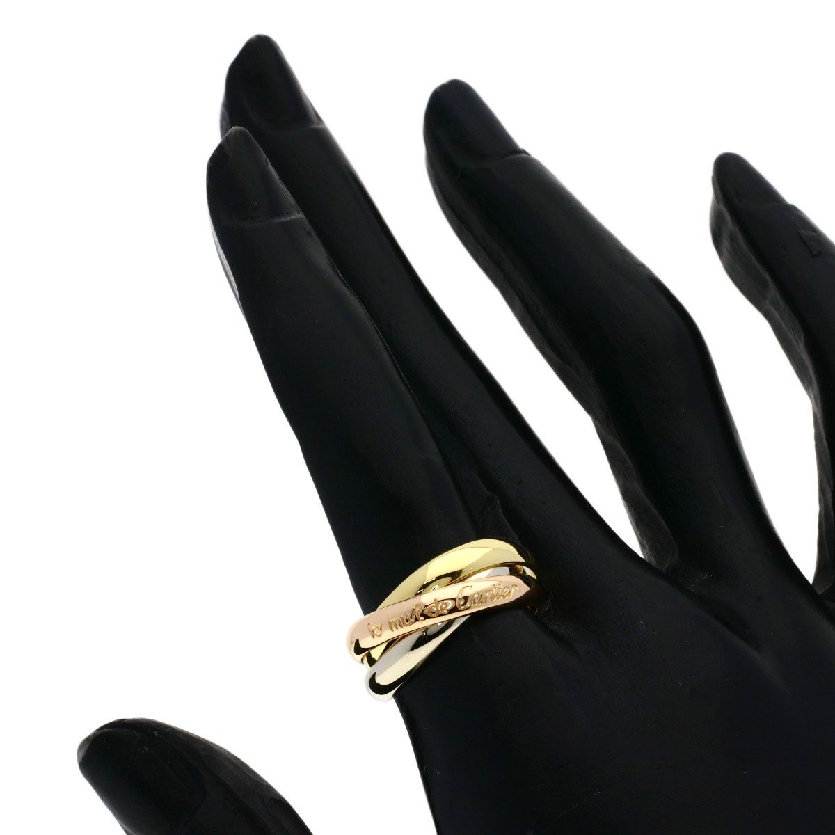 Cartier Trinity 51 Ring 18k Yellow Gold 18k White Pink — view 4