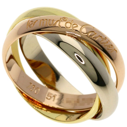 Cartier Trinity 51 Ring 18k Yellow Gold 18k White Pink