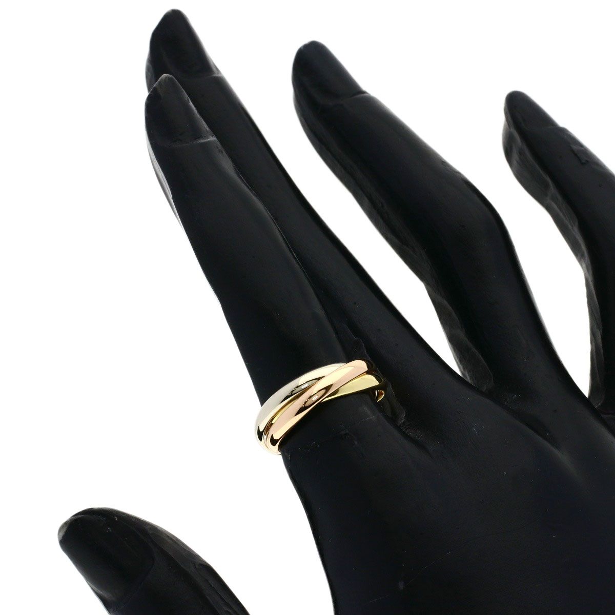 Cartier Trinity SM 48 Ring 18k Yellow Gold 18k White Pink — view 4